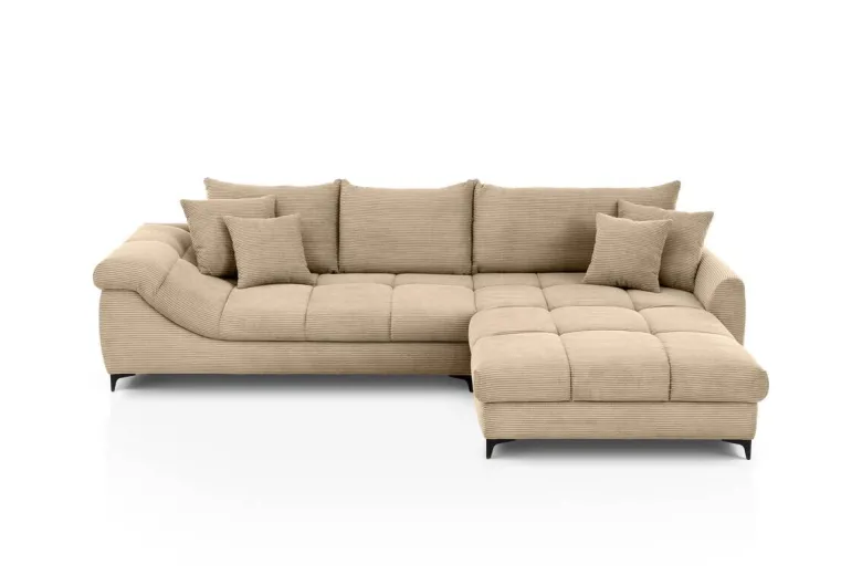 Ecksofa taupe Microfaser B/H/T: ca. 332x96x227 cm