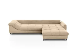 Ecksofa taupe Microfaser B/H/T: ca. 332x96x227 cm