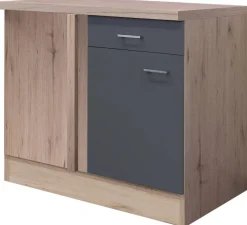 Eckunterschrank Morena grau matt B/H/T: ca. 110x85x60 cm