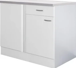 Eckunterschrank Wito weiß B/H/T: ca. 110x85x60 cm