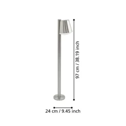Eglo Stehlampe Caldiero C Kunststoff Metall B/H/L: ca. 14x97x24 cm E27 1 Brennstellen