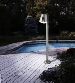 Eglo Stehlampe Caldiero C Kunststoff Metall B/H/L: ca. 14x97x24 cm E27 1 Brennstellen