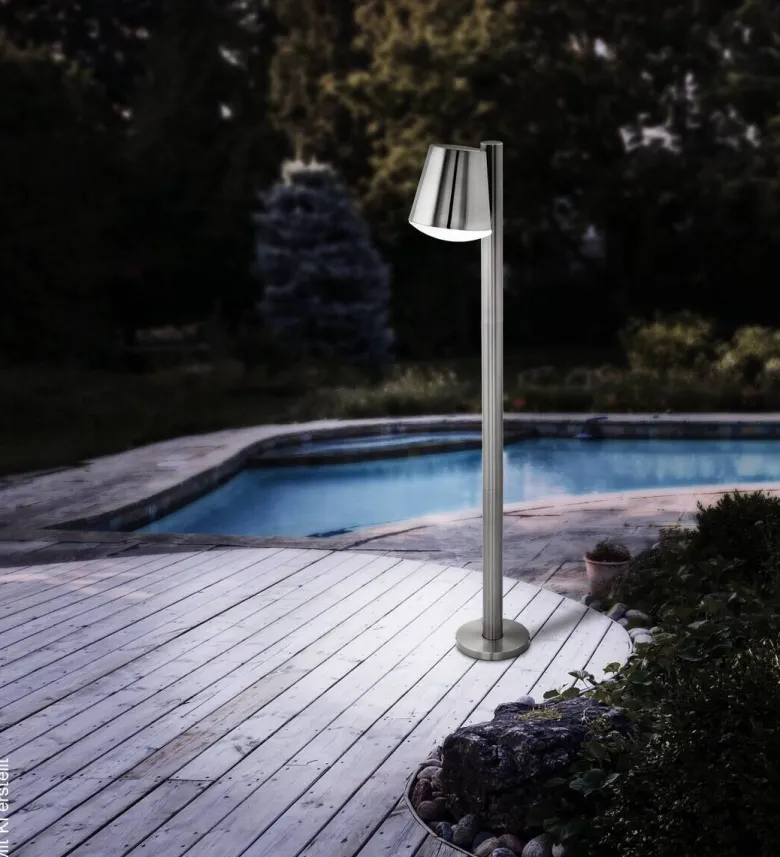Eglo Stehlampe Caldiero C Kunststoff Metall B/H/L: ca. 14x97x24 cm E27 1 Brennstellen