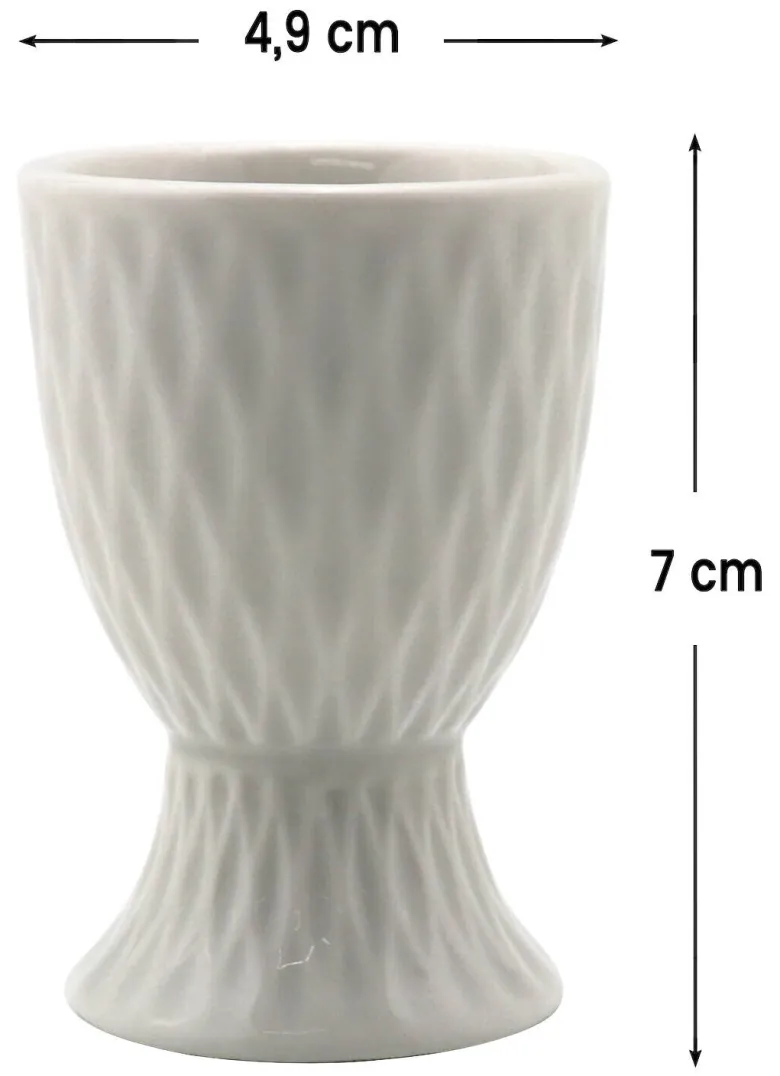 Eierbecher weiß Porzellan H/D: ca. 7x5 cm