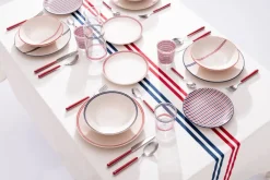 EL GANSO Besteckset APARTAMENTO rot Edelstahl 16 tlg.