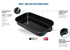 ELO Basic Brat-/Auflaufform schwarz Eisen B/H/L: ca. 23x7x38 cm