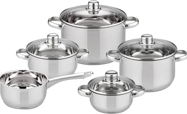 ELO Basic Topfset silber Edelstahl 5 tlg.