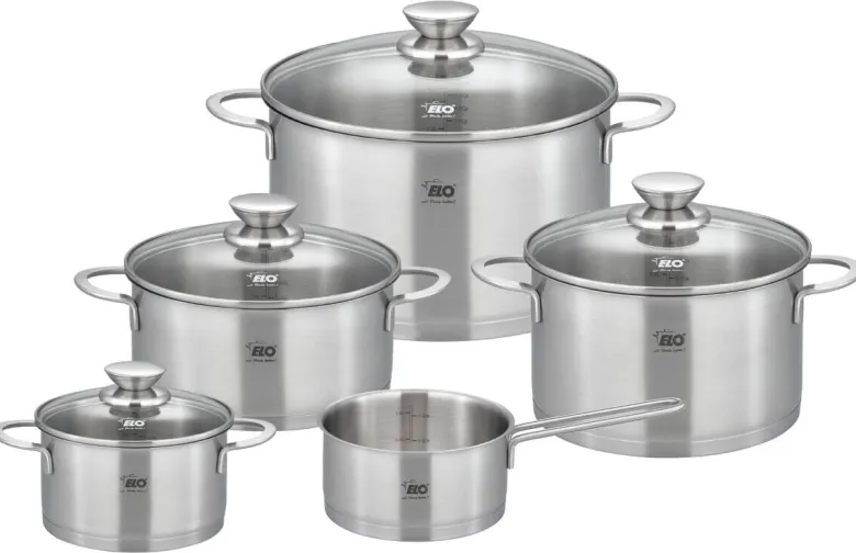 ELO Topfset schwarz Edelstahl 5 tlg.