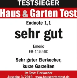 Emerio Eierkocher EB-115560.12 weiß Kunststoff Edelstahl B/H/T: ca. 18x17x14 cm