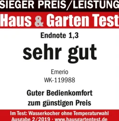 Emerio Glas-Wasserkocher