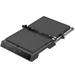 Emerio Kontaktgrill schwarz Edelstahl B/H/L: ca. 34x14,5x35 cm