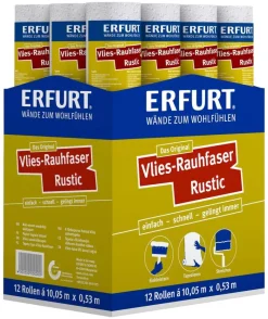 Erfurt Rauhfaser Rustic weiß B/L: ca. 53x1005 cm