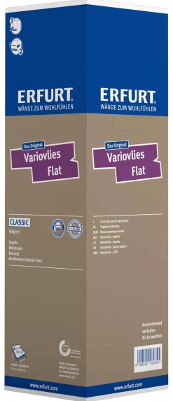 Erfurt Vliestapete Variovlies Flat Classic weiß B/L: ca. 75x2500 cm
