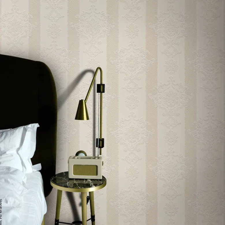 Erismann Vinyltapete Ornament beige B/L: ca. 53x1005 cm