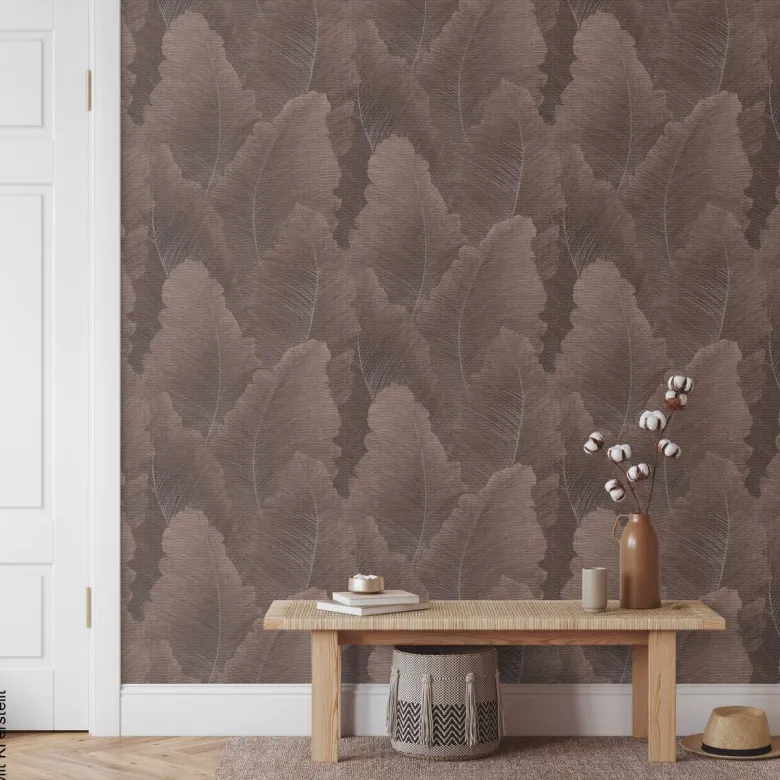 Erismann Vliestapete Blätter braun bronze B/L: ca. 53x1005 cm