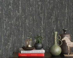 Erismann Vliestapete Struktur schwarz B/L: ca. 53x1005 cm