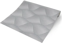 Erismann Vliestapete Wellen hellgrau B/L: ca. 53x1005 cm