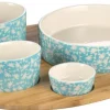 Esmeyer Servier-/Snack-Set KORFU türkis Steingut