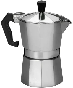 Espressokocher silber Aluminium
