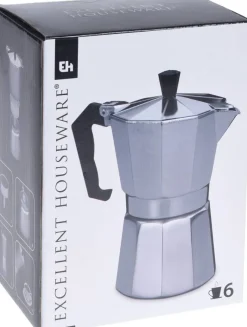 Espressokocher silber Aluminium