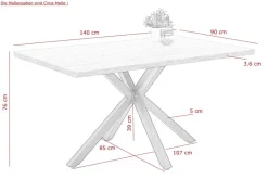 Essgruppe Cleo I anthrazit Holzwerkstoff B/H/T: ca. 140x76x90 cm