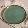 Essteller grün Steinzeug D: ca. 26,6 cm