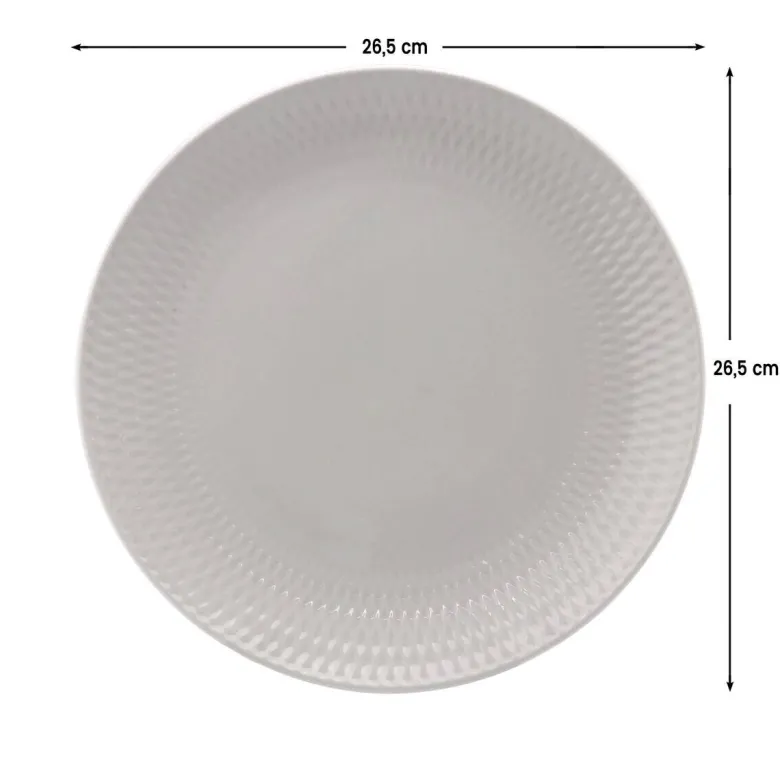 Essteller weiß Porzellan D: ca. 26,5 cm