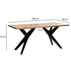 Esstisch B/H/T: ca. 180x76x90 cm