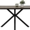 Esstisch CLEO Eiche Old Wood Nachbildung schwarz pulverbeschichtet B/H/T: ca. 140x76x90 cm