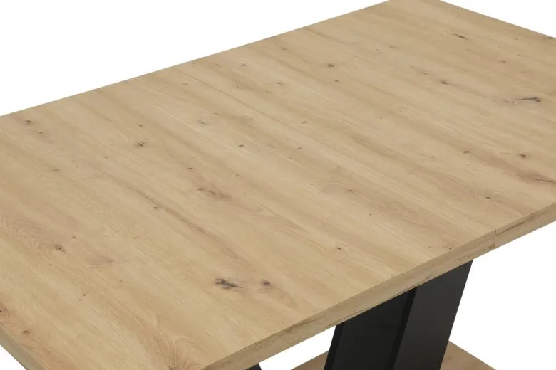 Esstisch Hamm schwarz Artisan Oak Nachbildung schwarz B/H/T: ca. 140x76x90 cm