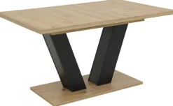 Esstisch Hamm schwarz Artisan Oak Nachbildung schwarz B/H/T: ca. 140x76x90 cm