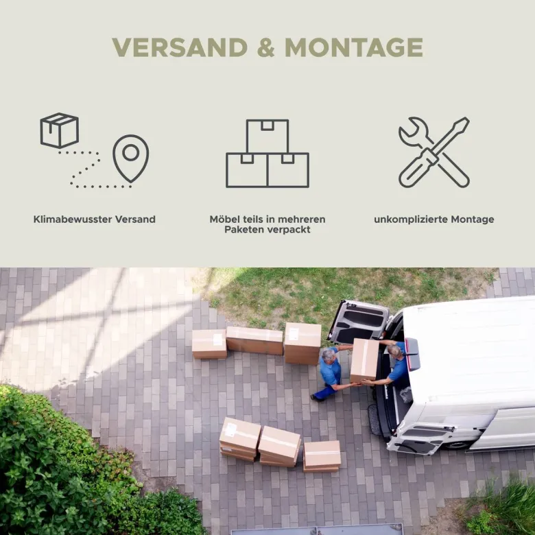 Esstisch MOTION grau Artisan Nachbildung B/H/T: ca. 150x76x90 cm