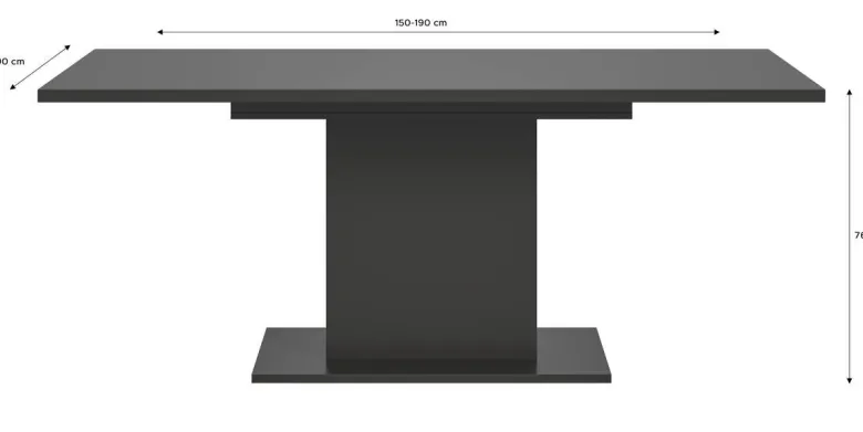 Esstisch MOTION grau B/H/T: ca. 150x76x90 cm