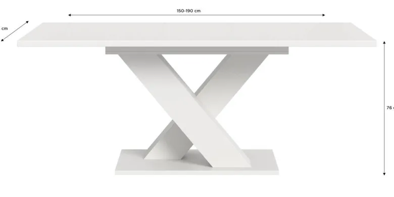 Esstisch MOTION weiß B/H/T: ca. 150x76x90 cm