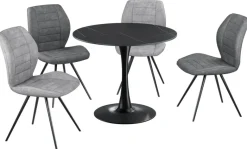 Esstisch Sevilla schwarz H/D: ca. 75x90 cm