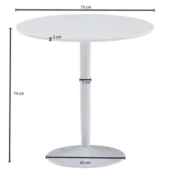 Esstisch weiß lackiert weiß lackiert lackiert B/H/T: ca. 75x74x75 cm