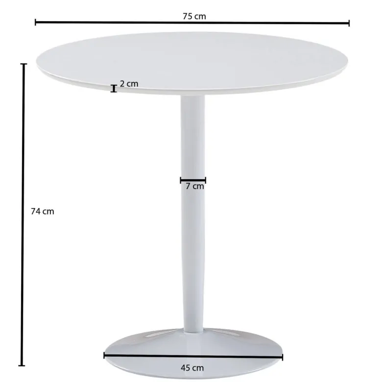 Esstisch weiß lackiert weiß lackiert lackiert B/H/T: ca. 75x74x75 cm