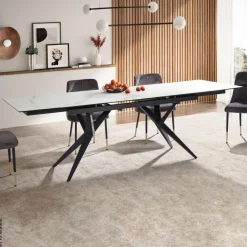 Esstisch weiß Marmor Optik B/H/T: ca. 180x76x95 cm
