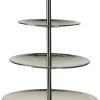 Excellent Houseware Etagere silber Metall H/D: ca. 37x25 cm