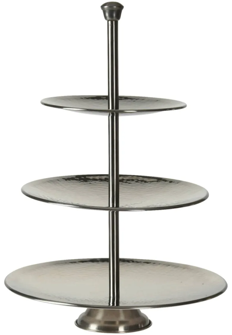 Excellent Houseware Etagere silber Metall H/D: ca. 37x25 cm
