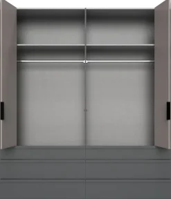 Falttürenschrank Oxford Sahara grau B/H/T: ca. 200x236x58 cm
