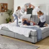 Familienbett grau dunkel Microfaser Liegefläche B/L: ca. 240x200 cm