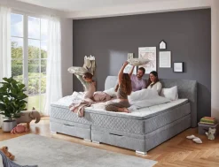 Familienboxbett Korfu silber Liegefläche B/L: ca. 240x200 cm