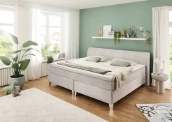Familienboxspringbett Mare silber Liegefläche B/L: ca. 240x200 cm