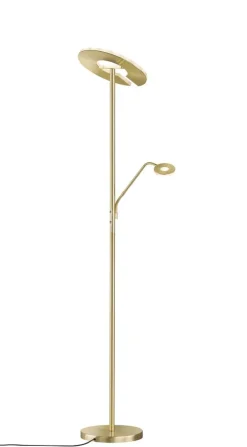 Fischer & Honsel Stehlampe 40316 messing weiß Glas Metall B/H/T: ca. 35x180x50 cm 1 Brennstellen