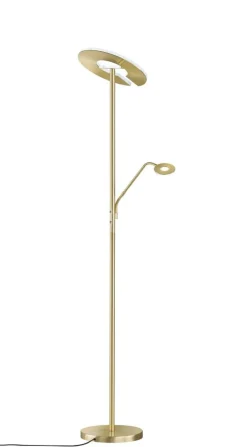 Fischer & Honsel Stehlampe 40316 messing weiß Glas Metall B/H/T: ca. 35x180x50 cm 1 Brennstellen