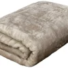 Flanelldecke beige Polyester B/L: ca. 140x200 cm