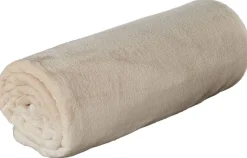 Flanelldecke beige Polyester B/L: ca. 130x160 cm