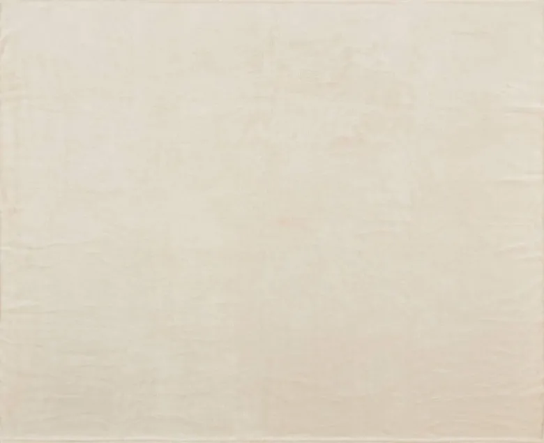 Flanelldecke beige Polyester B/L: ca. 130x160 cm
