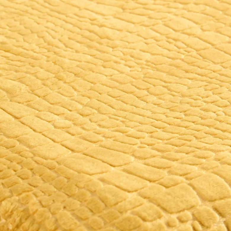 Flanelldecke Croco curry Polyester B/L: ca. 140x200 cm